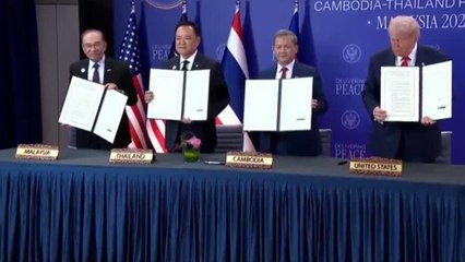 Camboya y Tailandia extienden el cese el fuego en presencia de Trump