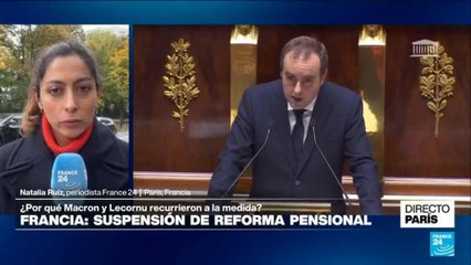 Francia reacciona al anuncio de la suspensión de la reforma pensional