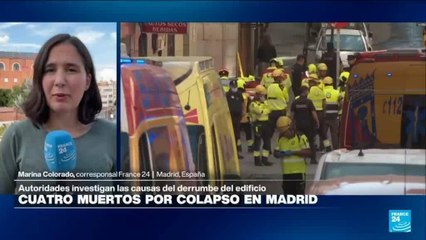 Cuatro personas muertas tras el colapso de un edificio en Madrid