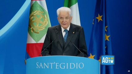 Mattarella al convegno 'Osare la pace' della Comunità di Sant'Egidio: «Disarmare animi e parole per favorire la pace»