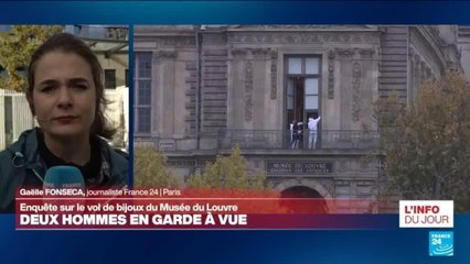 Cambriolage au Louvre : deux hommes interpellés et placés en garde à vue