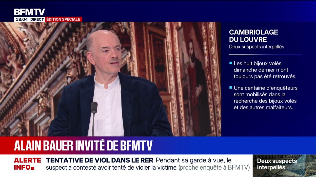 Cambriolage au Louvre: Alain Bauer, professeur de criminologie, salue "un remarquable travail d'enquête", après l'interpellation de deux suspects