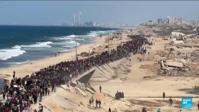 Les Gazaouis sur le chemin de retour vers un champ de ruines