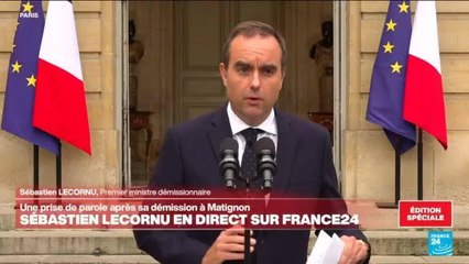 REPLAY - Sébastien Lecornu s'exprime après sa démission à Matignon