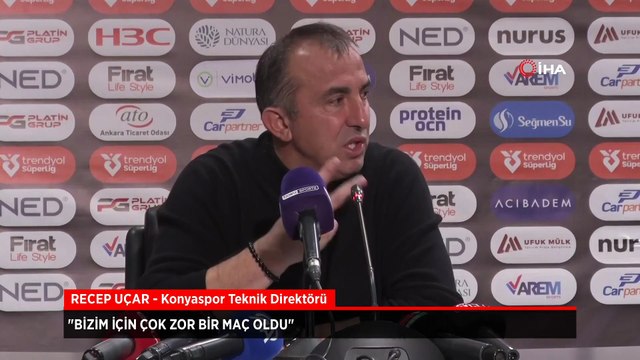 Konyaspor Teknik Direktörü Recep Uçar: Bizim için çok zor bir maçtı
