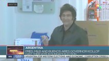 Argentina, president Milei and governor Kicillof cast their votes