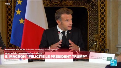 REPLAY - Emmanuel Macron "félicite le président Trump" suite à l'accord de cessez-le-feu à Gaza