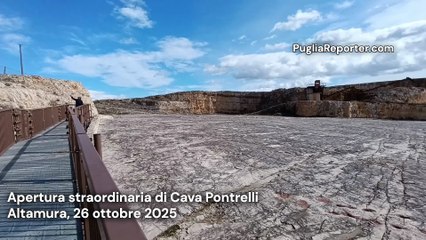 Altamura: apertura straordinaria della cava dei dinosauri a cura della Soprintendenza di Bari