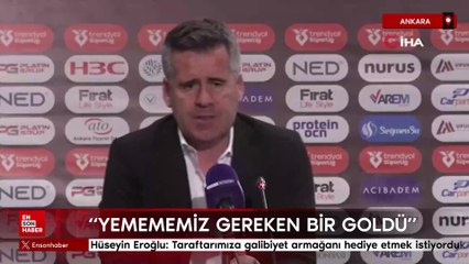 Hüseyin Eroğlu: Taraftarımıza galibiyet hediye etmek istiyorduk