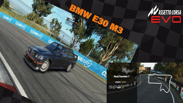 Tour de piste à Mount Panorama (Bathurst) en BMW M3 E30 sur Assetto Corsa EVO