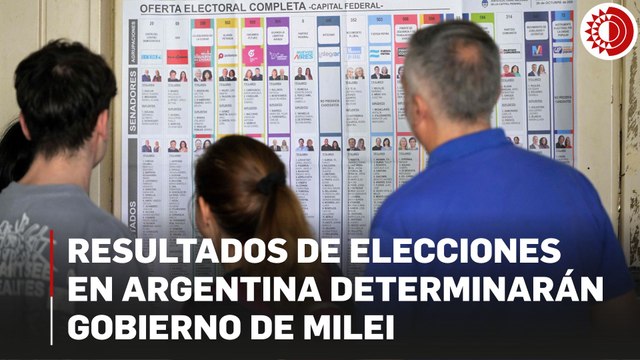 Resultados de elecciones en Argentina determinarán gobierno de Milei