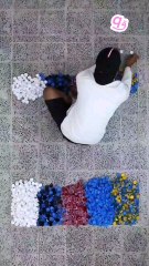 Made FC Barcelona 🔵🔴 Logo Using 1,872 Bottle Caps! ⚽♻️