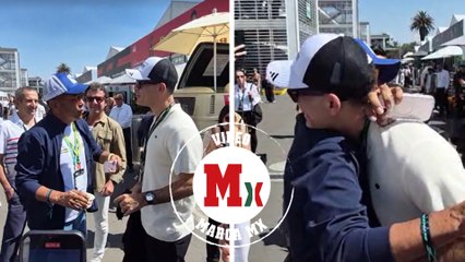 Jorge Campos y Rafa Marquez protagonizan épico momento en el GP de México; así el encuentro de las leyendas de la Selección mexicana