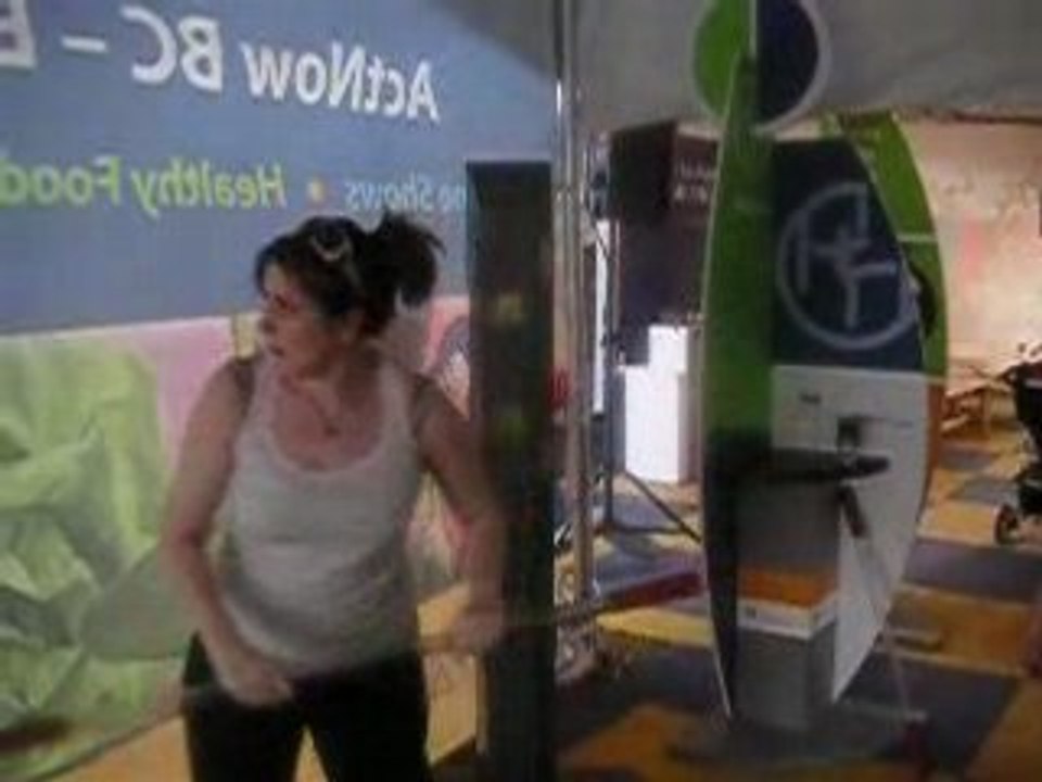 Andrea "fighting" the light