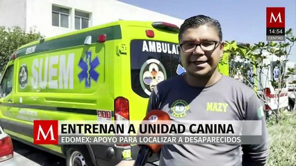 Entrenan en Edomex a unidad canina para búsqueda de personas desaparecidas