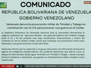 Venezuela denuncia provocación militar de Trinidad y Tobago en coordinación con la CIA