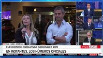 Karina Milei habló en la entrada del búnker libertario