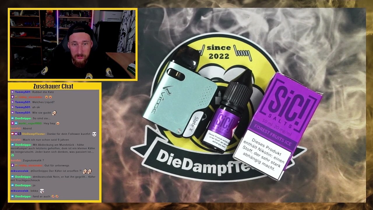 SiC Salts Forest Fruids Ice Geschmackstest