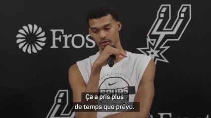 Spurs - Wembanyama : "Dans les mêmes conditions un an ou deux avant, il n'y a pas photo"