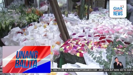 Presyo ng mga bulaklak sa Dangwa, posibleng tumaas bukas, ayon sa mga nagtitinda | Unang Balita