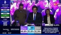 Milei celebró su victoria sobre Fuerza Patria