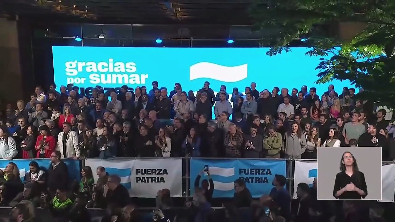 La palabra de Axel Kicillof desde el búnker de Fuerza Patria - Vídeo ...