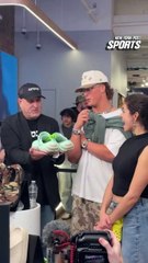 Giants QB Jaxson Dart joins Crocs’ TikTok Shop livestream in-store in SoHo