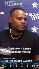 Framber Valdez and Cesar Salazar deny intentional cross up in postgame interview