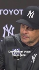 Aaron Boone after Anthony Volpe made two more errors in Tuesday's win vs Rays