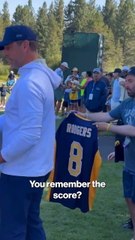 Aaron Rodgers had a testy exchange with a fan he claimed was an “autograph hound”