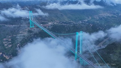 At 2,000 feet, world’s highest bridge opens in China