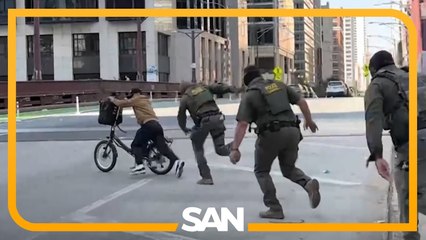 Chicago delivery driver escapes immigration agents in viral chase video