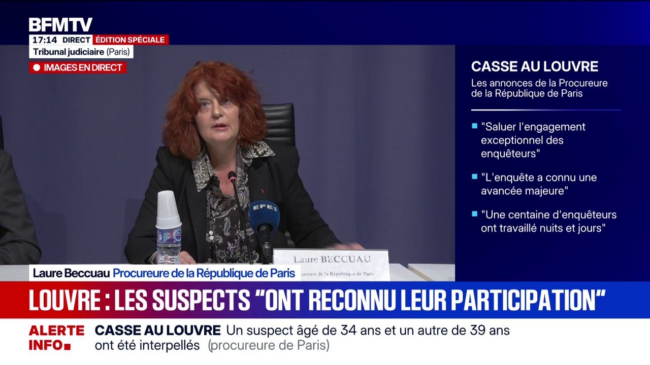 Casse au Louvre: "Ces joyaux sont invendables […] il est encore temps de les restituer", déclare Laure Beccuau, procureure de Paris