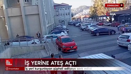 Zonguldak'ta iş yeri kurşunlayan şüpheli adliyeye sevk edildi