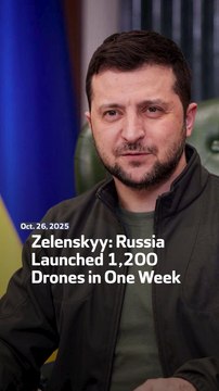 Zelenskyy: Russia Launched 1,200 Drones in One Week