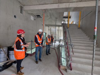 Visite du chantier du cinéma de Rambouillet en octobre 2025