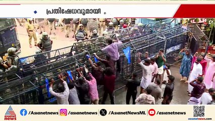 പിഎംശ്രീയിൽ ഒപ്പിട്ടതിനെതിരെ പ്രതിഷേധം; വി.ശിവൻകുട്ടിയുടെ ഓഫീസിലേക്ക് കെഎസ്‌യു മാർച്ച്