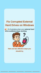2 Ways to Fix a Corrupted External Hard Drive on Windows