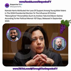 Kamala Harris Blames Loss Of young male support in 2024 On Online "Manosphere" Figures Like Tate.