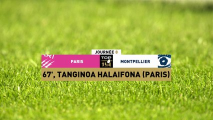 TOP 14 - Essai de Tanginoa HALAIFONUA (SFP) - Stade Français Paris - Montpellier Hérault Rugby