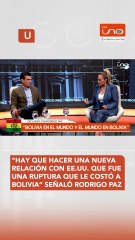 “hay que hacer una nueva relación con ee.uu. que fue una ruptura que le costó a bolivia” señaló rodrigo paz