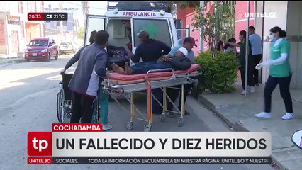 Una fallecida y 10 heridos luego de que un minibús volcara a la altura de Tacopaya