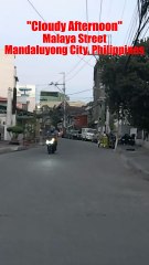 Cloudy Afternoon on Malaya Street in Mandaluyong City, Philippines