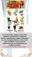 10 drinks and juices to lower blood sugar levels quickly