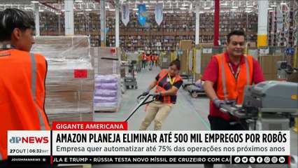 Amazon deve substituir 500 mil empregos por robôs; Bruno Meyer comenta