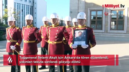Tuğgeneral Selami Akşit son yolculuğuna uğurlandı! Yakınları tabuta sarılarak gözyaşı döktü