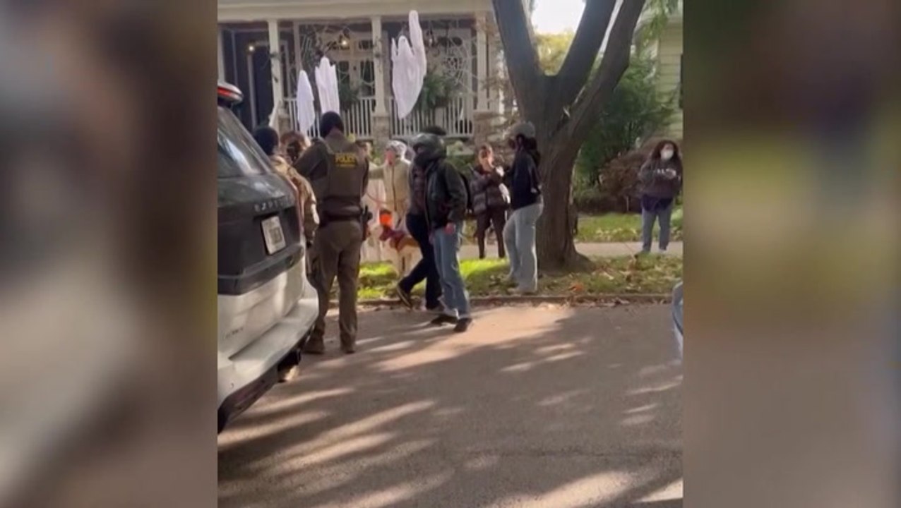 Fury as ICE agents fire tear gas on street preparing for children’s Halloween parade
