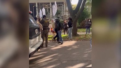 Fury as ICE agents fire tear gas on street preparing for children’s Halloween parade