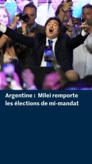 Argentine : Javier Milei célèbre sa victoire aux élections de mi-mandat