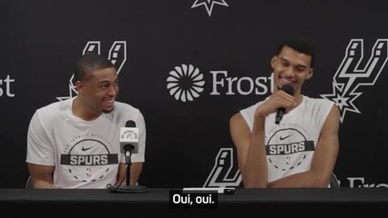 Keldon Johnson confused by question in French